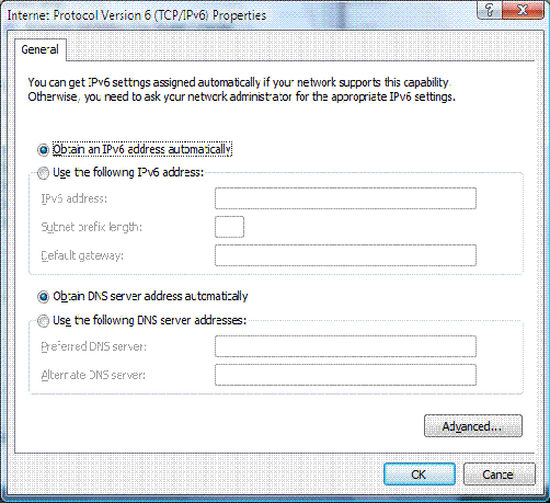 ipv6 in window7